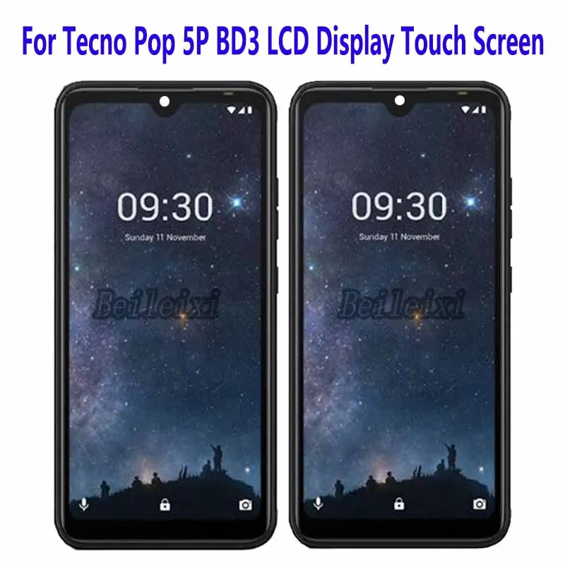 تجميع محول الأرقام بشاشة تعمل باللمس ، شاشة LCD ، Tecno po 5P ، BD3