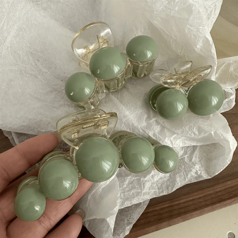 2023 Summer Pearl Hair Clip Claw For Women Transparent Hairpin Girls Large Hairclip Small Cherry Ponytail Shark Clip accessoires