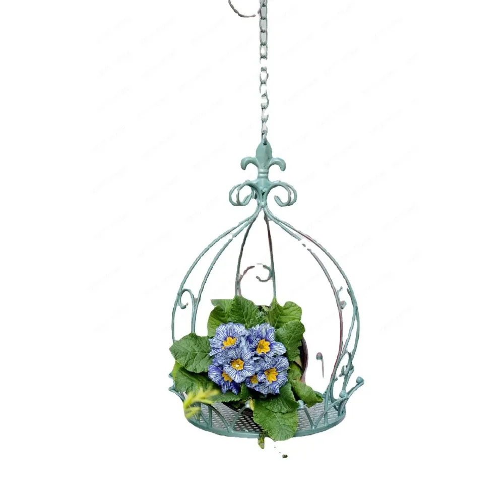 Hanging Basket Outdoor Courtyard Distressed Balcony Garden Flower Pot Hanging Flower Rack Wall Hanging Decoration