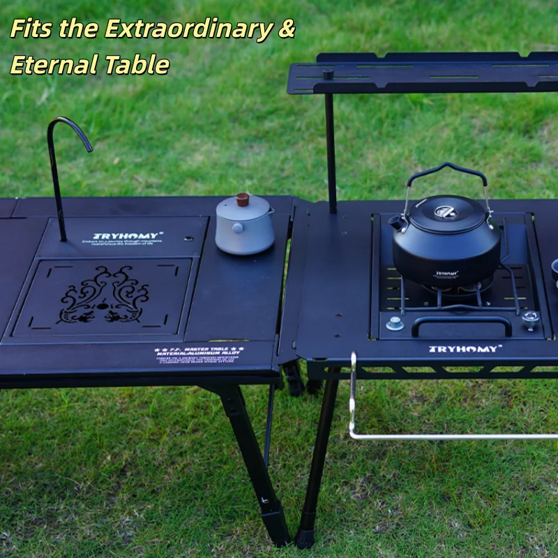 Tryhomy 1 Unit Side Table Lightweight Foldable Height Adjustable Camping Desk, Compatible with All Tryhomy Tables