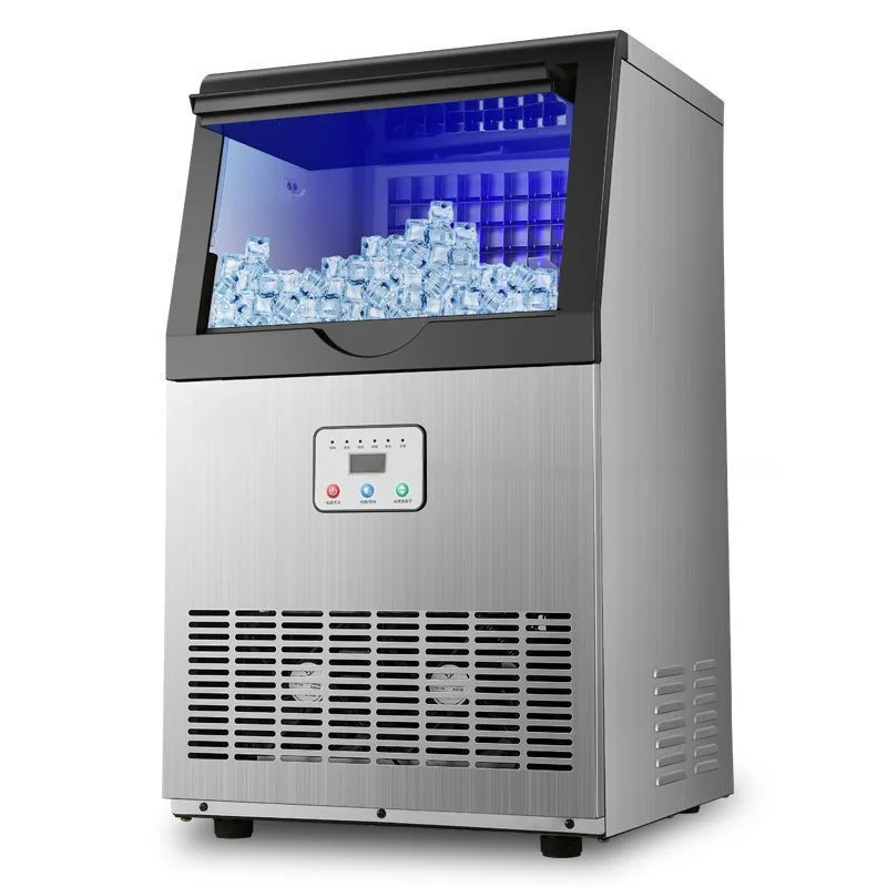 Ice machine 60kg Automatic household Commercial small ice cube making machine Ice machine Commercial sales Food