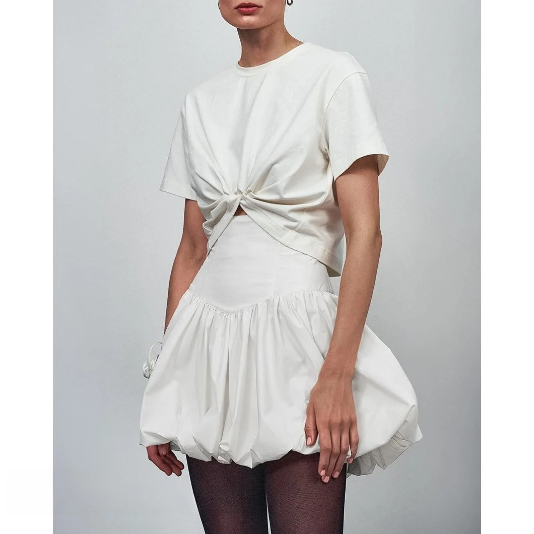 

Юбка-миди Ele с высокой талией, универсальная лоскутная юбка-зонтик, новая модная летняя женская юбка премиум-класса