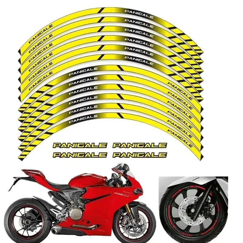 ForTI PA DUCANIGALE 959 899 1299 V2 V4 Motorcycle Parts Contour Wheel Decoration Decal Sticker - 3 Motor