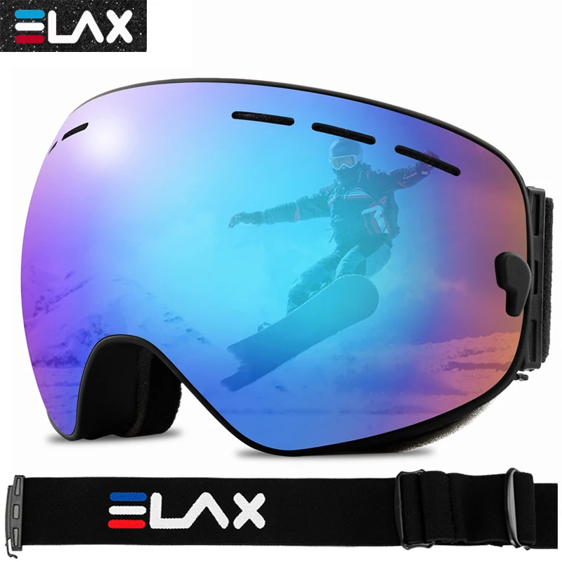 

ELAX BRAND NEW Double Layers Anti-Fog Ski Goggles Snowmobile Eyewear Outdoor Sport Snow Snowboard Glasses
