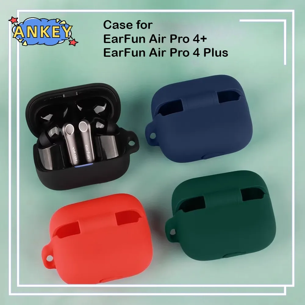 حافظة لهاتف EarFun Air Pro 4+ غطاء حماية لسماعات الأذن EarFun Air Pro 4 Plus غلاف من السيليكون الناعم المضاد للسقوط