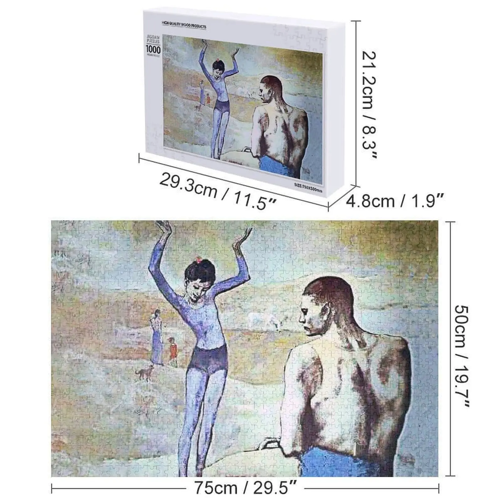 공 위의 젊은 아크로바트, 1905 - 파블로 피카소 직소 퍼즐 아기 나무 맞춤형 선물 애니메이션 맞춤형 어린이 선물 퍼즐