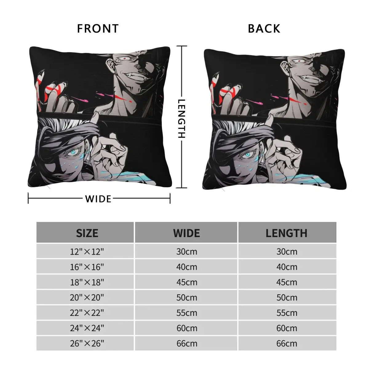 Jujutsu Kaisen Guju Sukuna Square Pillowcase Polyester Linen Velvet Creative Zip Decor Home Cushion Case