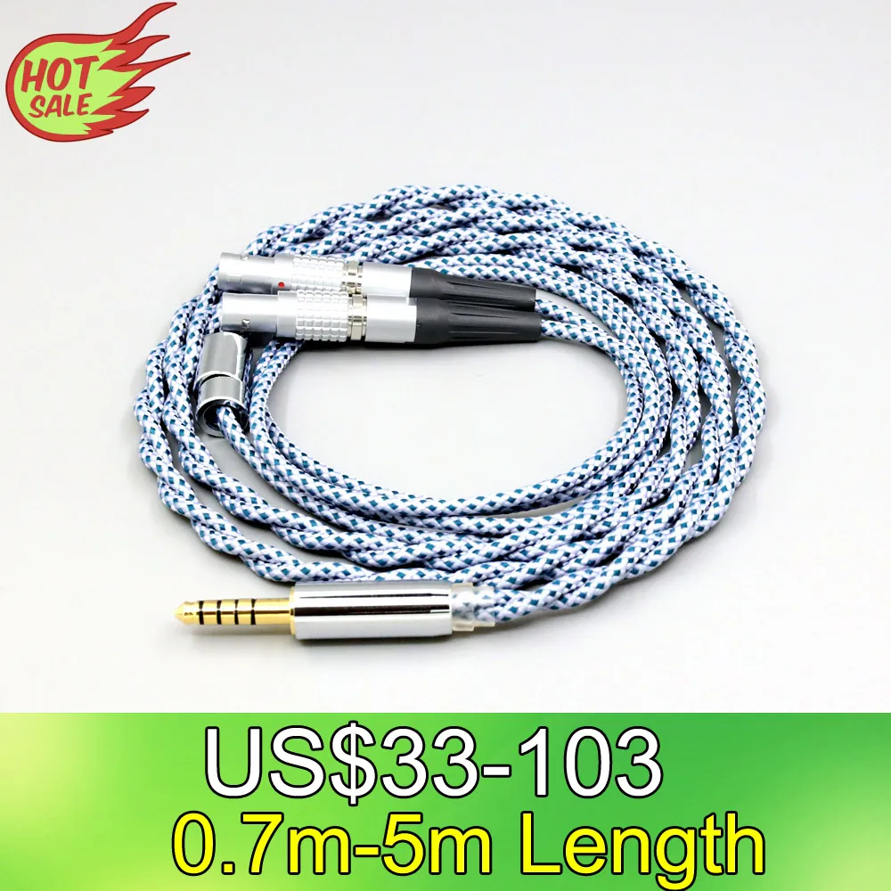 

99% Pure Silver Mix Graphene OCC Shielding Earphone Cable For Focal Utopia Fidelity Circumaural Headphone