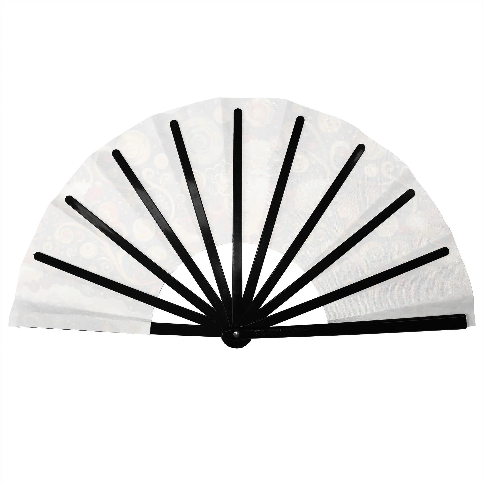 Christmas Patchwork  Traditional Folding Fan Oriental Art  High-Quality Fans Gift Elegant Decorative Hand Fan