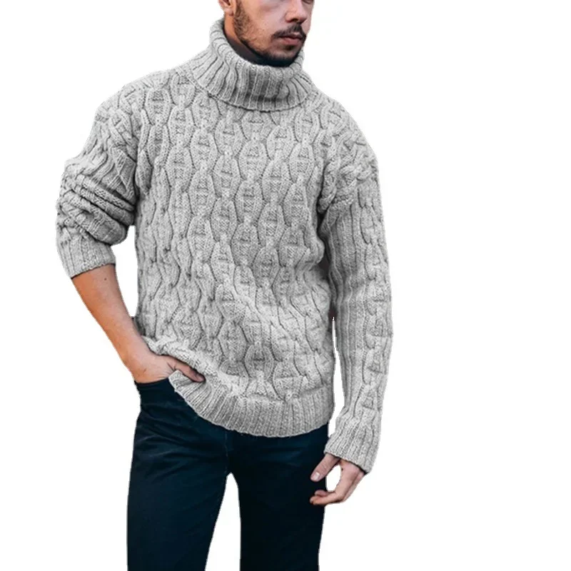 2023 Sweater High Neck Knitted Sweater Autumn/winter Large Top Coat Men Clothing