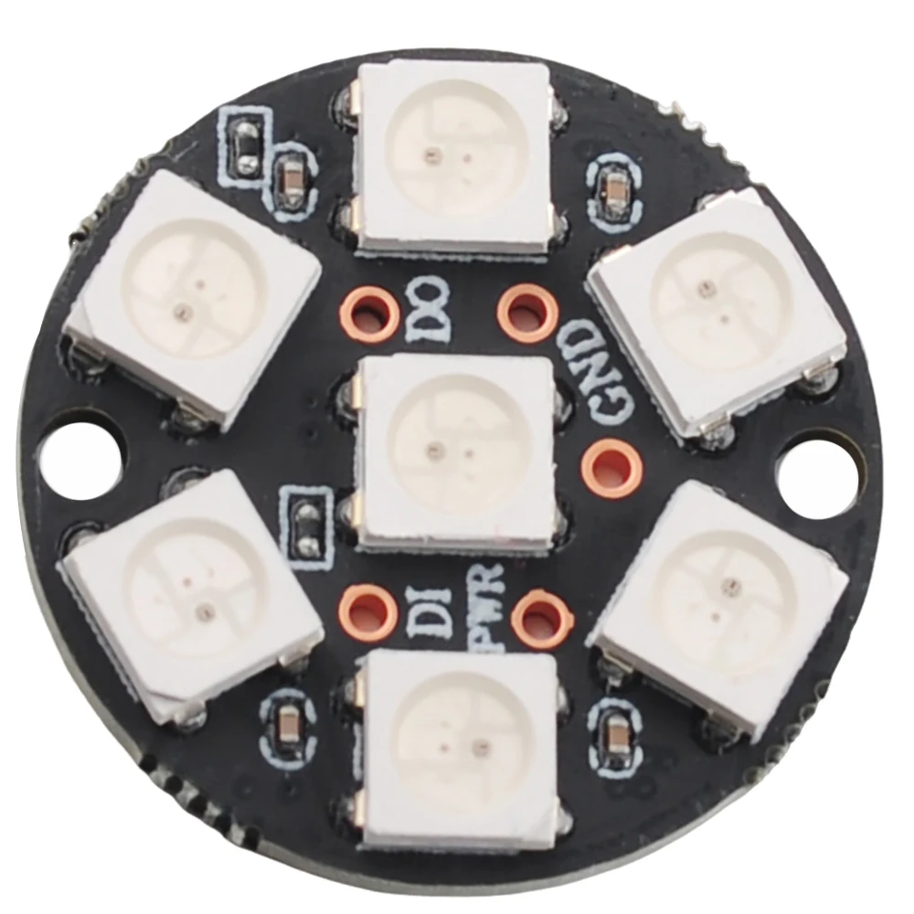 7-Pixel WS2812 5050 RGB LED حلقة قابلة للبرمجة كاملة الألوان قابلة للعنونة لمشاريع Arduino/Raspberry Pi DIY