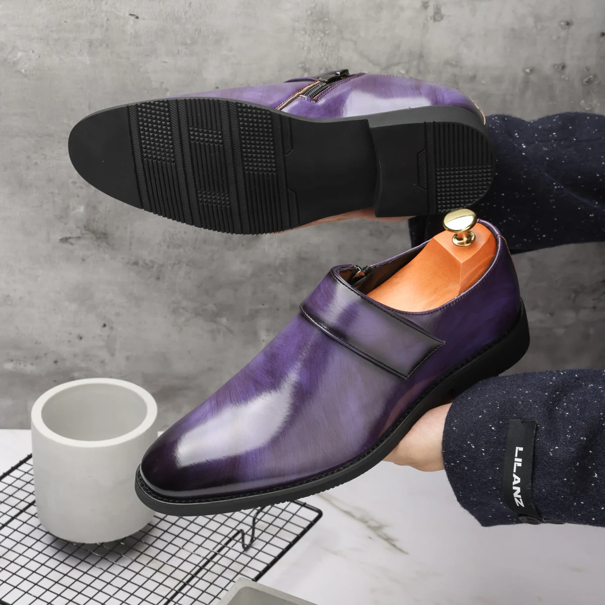 

New Arrival Oxford Shoes for Men Spring Summer Derby Shoes Pu Leather Casual Shoes Zip Formal Dress Business Loafers Flats