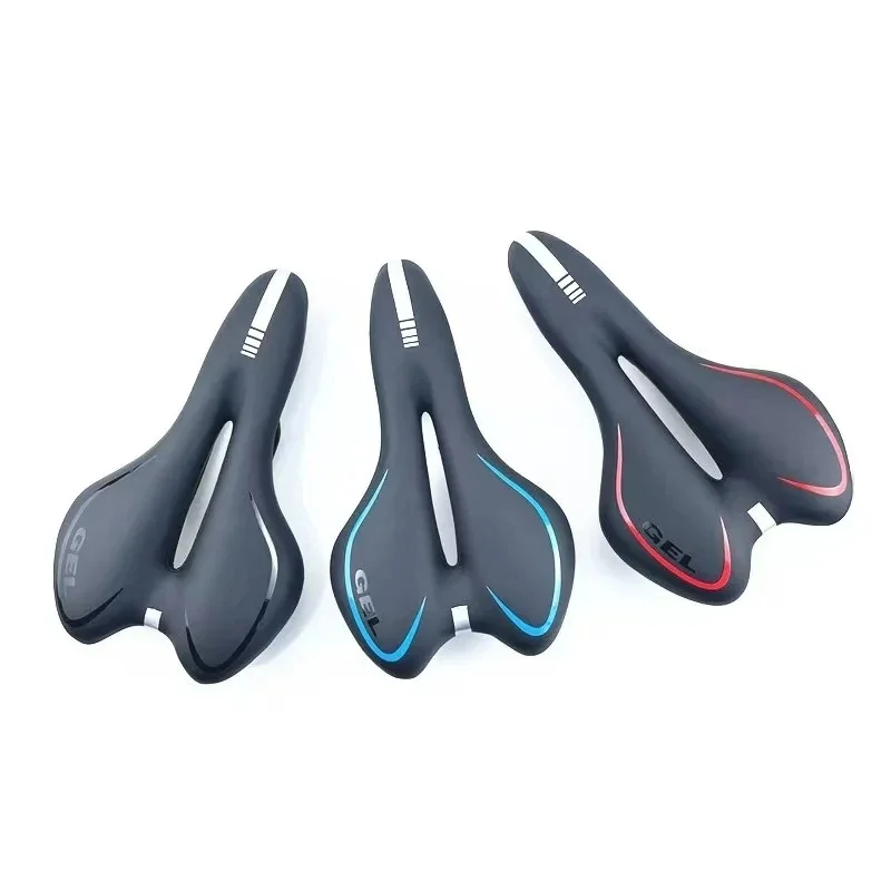 Shockproof PU Leather Bike Saddle with Sponge & Gel Filling, Comfort Time Trial Cycling Seat for a Better Riding Experience view 3