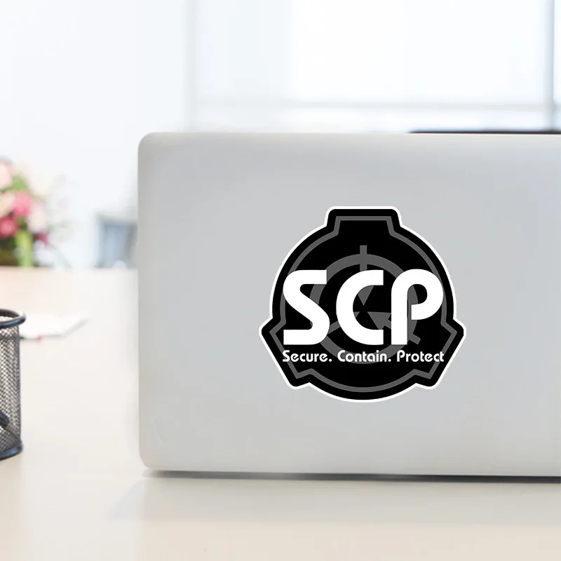 Scp-オートバイ,ヘルメット,スケートボード,荷物,コンピューター用のPVC粘着ステッカー5枚セット