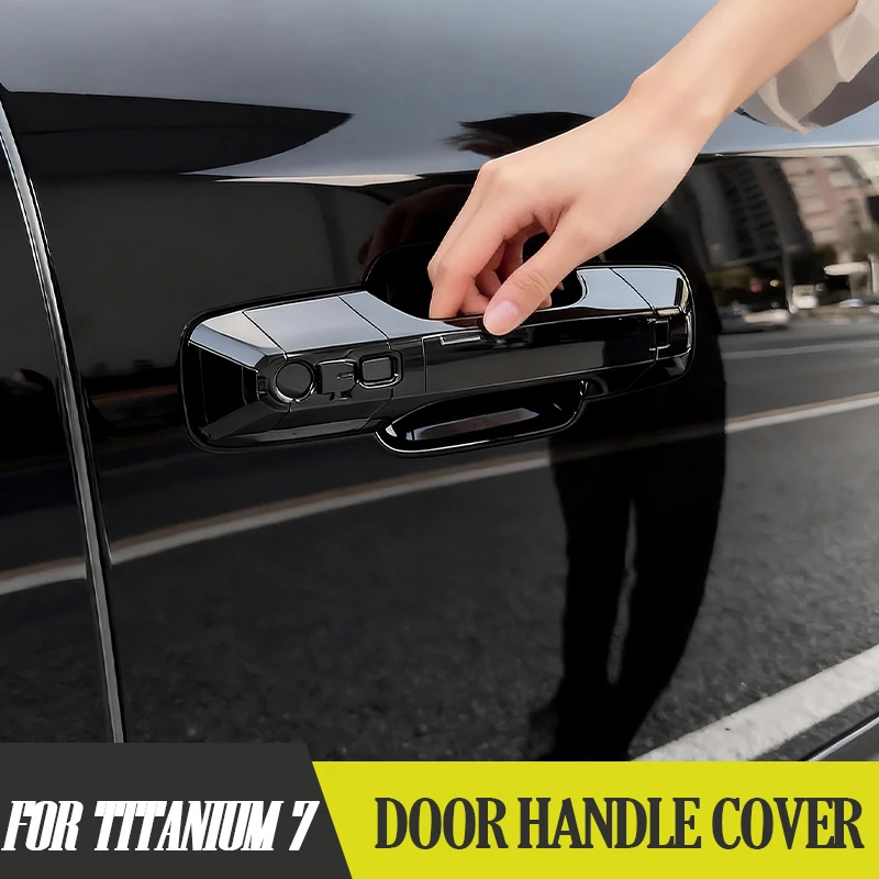 

Накладка на ручку двери для BYD Leopard 7 Titanium 7, защита от царапин, черная, в стиле Warrior, внешний защитный аксессуар