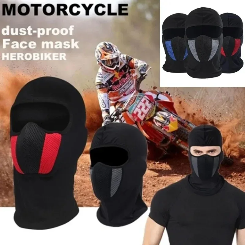 New Balaclava Motorcycle Full Face Mask Motorbike Mask Motocross Helmet Hood Motor Riding Neck Face Hood Moto Accessories