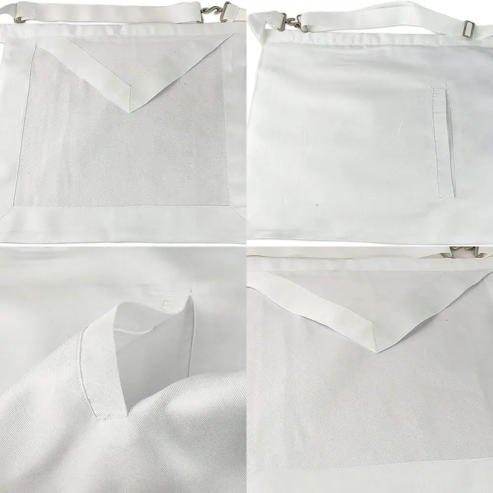 

White Freemason's Apprentice Apron - Textile Gift for Masonic Initiates