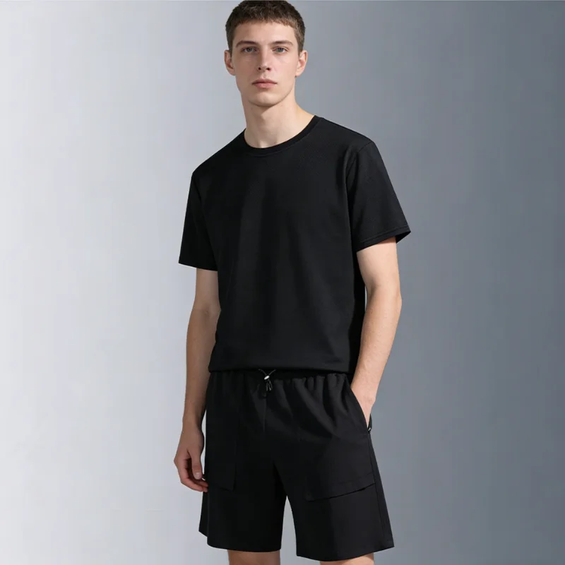 

2026 T-shirts Sets Mens Summer Outfit Set New Sportswear Men Set Sportswear Set Men Breathable Sunscreen Quick-Dr Tracksuit Set