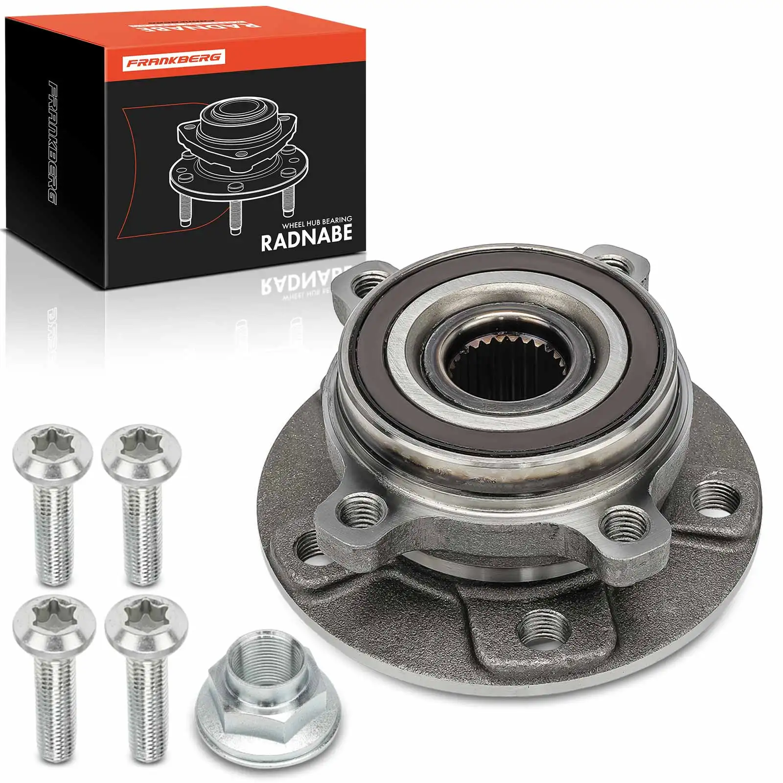 Frankberg 1x wielnaaflager set vooras en achteras voor Alfa Romeo Giulia Stelvio 2.0L 2.1L 2.9L Bj vanaf 2015 VKBA7117