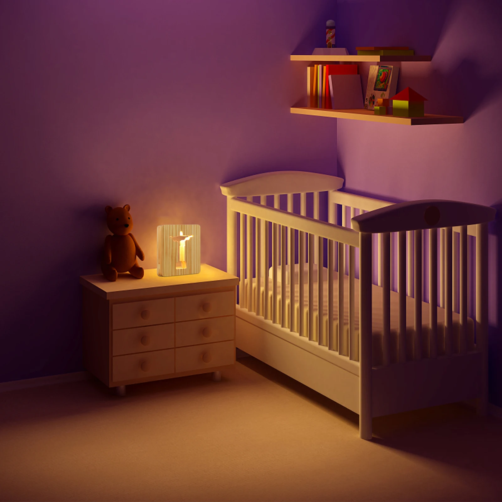 

3D Wooden Night Cross Usb Engraved Pine Wood Jesus Led Lamp For Bedroom Warm White Usb Night Light 3D Jesus Cross Light