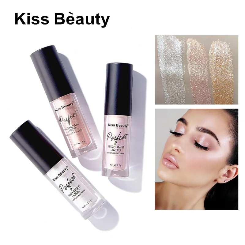 

KISS BEAUTY 3 Color Highlight Moisturizing Lasting Shine Body Shimmer Highlight Liquid Enhance Skin Tone Fashion Cosmetics 2.7ml