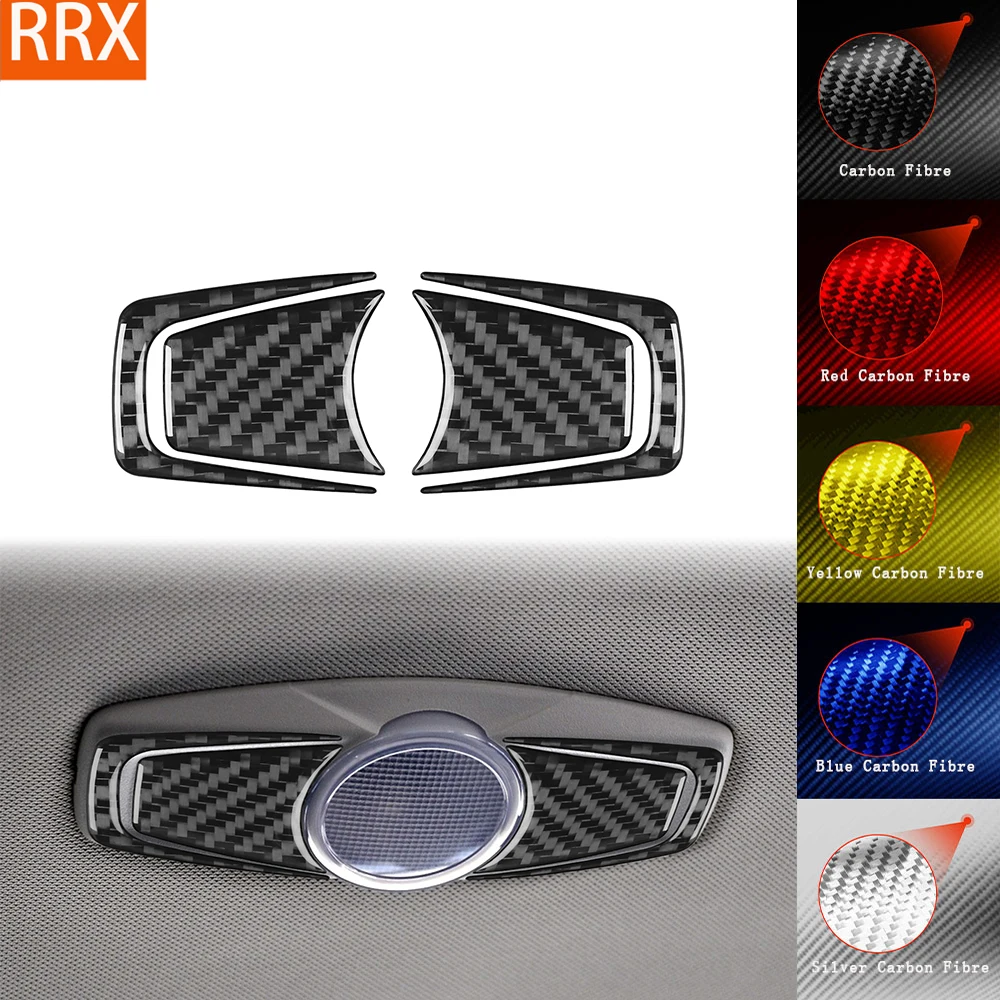 For Ford Focus MK3 2012-2014 Real Carbon Fiber Sticker Rear reading light Panel Trim Cover Car inside decorative Accessories