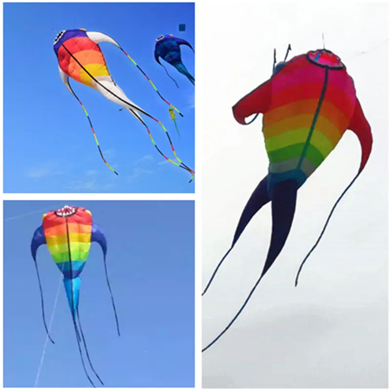 

free shipping sea monster kite flying outdoor fun toys fish kites inflatable kites for adults paragliding kite reel windsurf