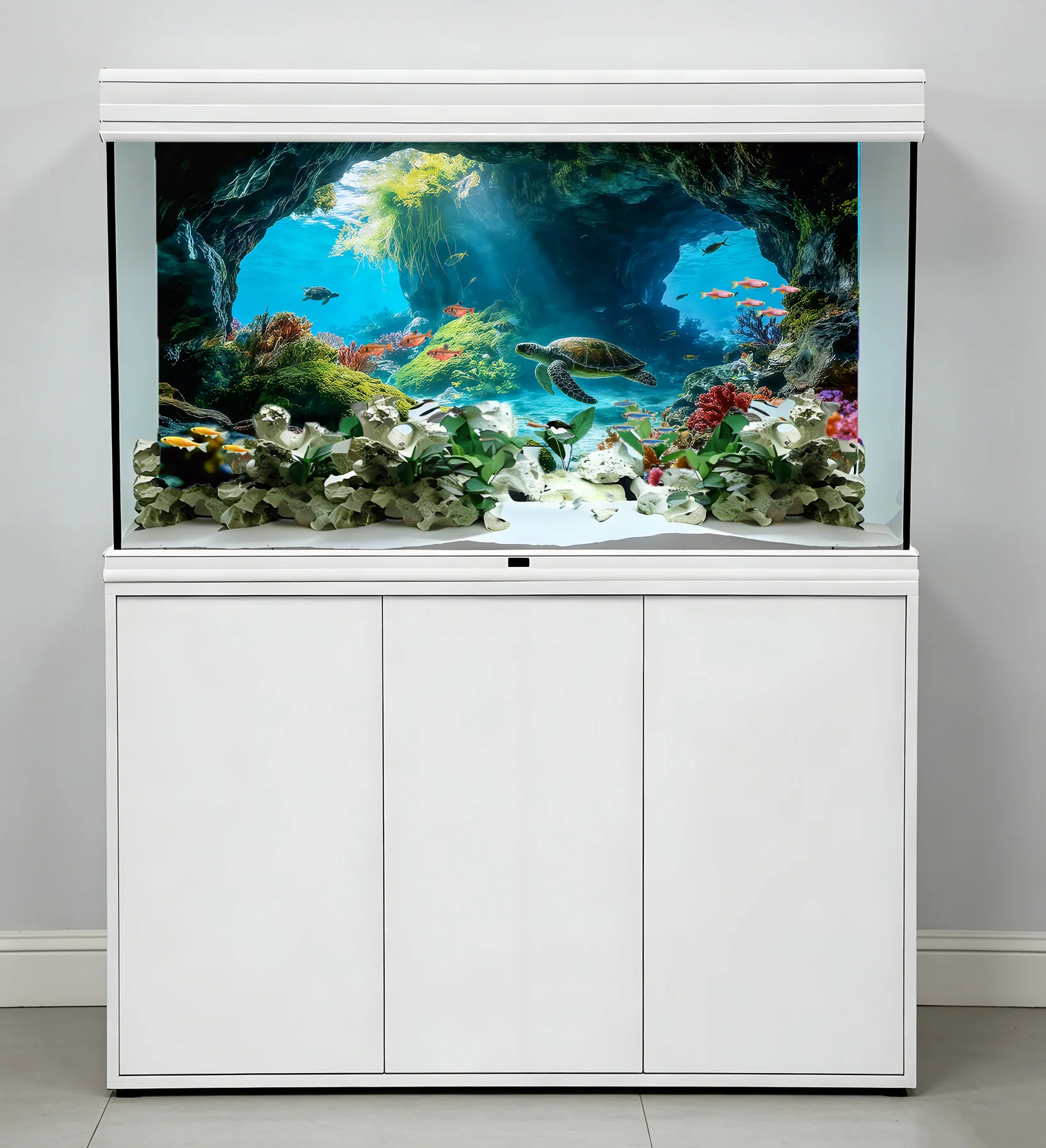 Flussbett-Treibholz, Aquarium-Hintergrundbild, Aquarium-Hintergrundaufkleber, Selbstklebend, Aquarium-Landschaftsgestaltung Dekor – Detail 28