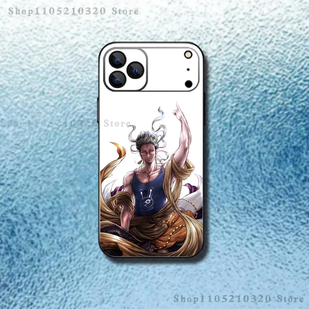 حافظة هاتف R-Record of ragnarok B-buddha لهاتف iPhone 17,16,15,14,13,12,Pro,Max,Plus,E,SE4,Air,Mini Black Soft Box