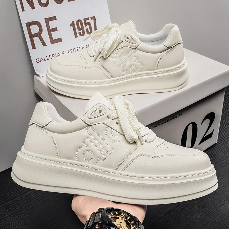 

Дышащая модная спортивная обувь, мужская повседневная обувь, белые классические мужские прогулочные кроссовки на платформе, легкие универсальные кроссовки