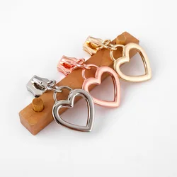 Heart Zipper Sliders For Nylon Zipper Tapes Metal Zippers Head Kits Purse Handbag Zips Pull DIY Craft Kit Accessories