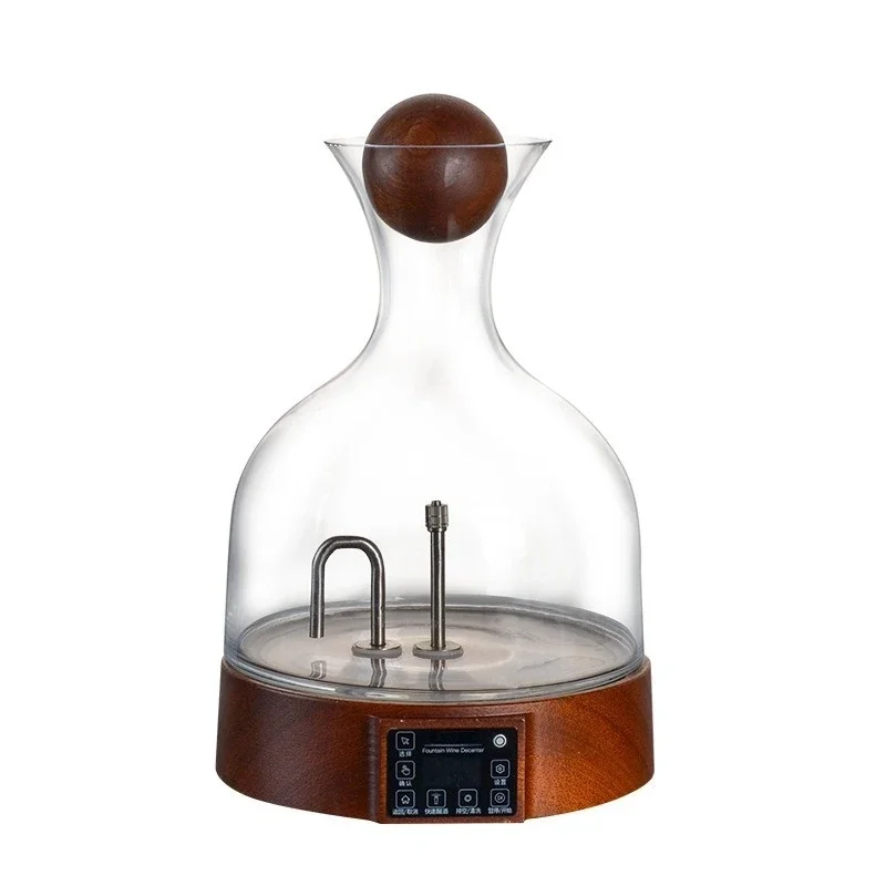 Intelligent electric atomizing decanter, wine jug solid wood base fast and automatic decanting