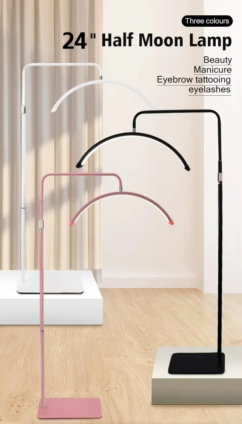 Beleza cílios iluminação LED meia lua luz