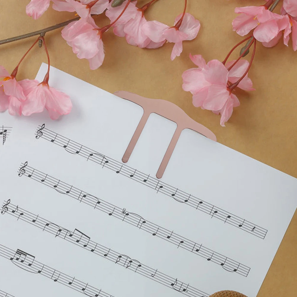 

3pcs Music Sheet Clip Book Page Holder Durable Metal Portable Lightweight for Books Speech Drafts Recipes Magazines Guitar