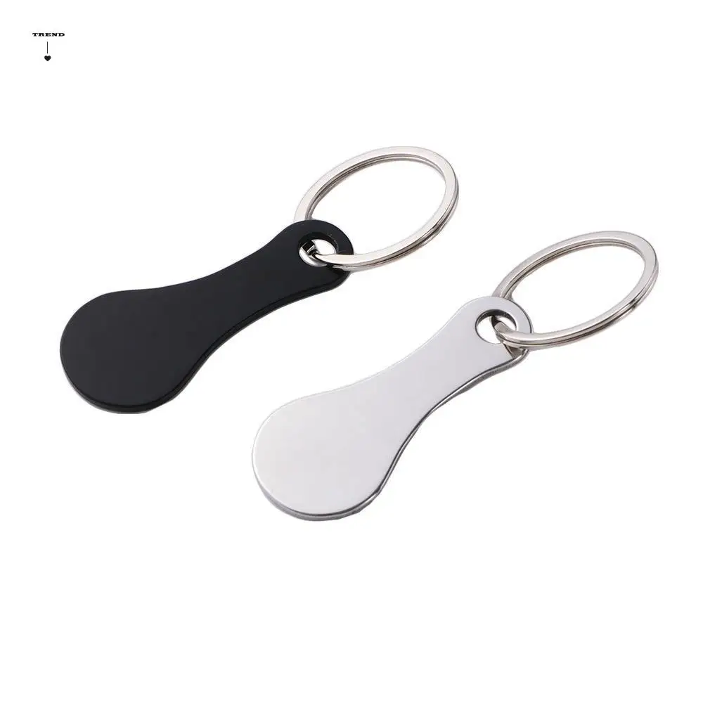 Metal Black Decorative Decorative Key Hook Key Ring DIY Shopping Cart Tokens Coin Holder Keychain Shopping Trolley Token