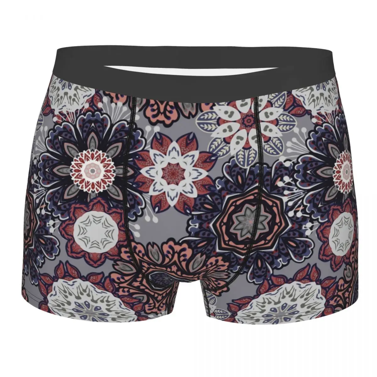 Grey Pattern Classic Russian Pattern The Tone Is Wonderful And The Composition Is Unique Underpants Homme Panties Male Underwear