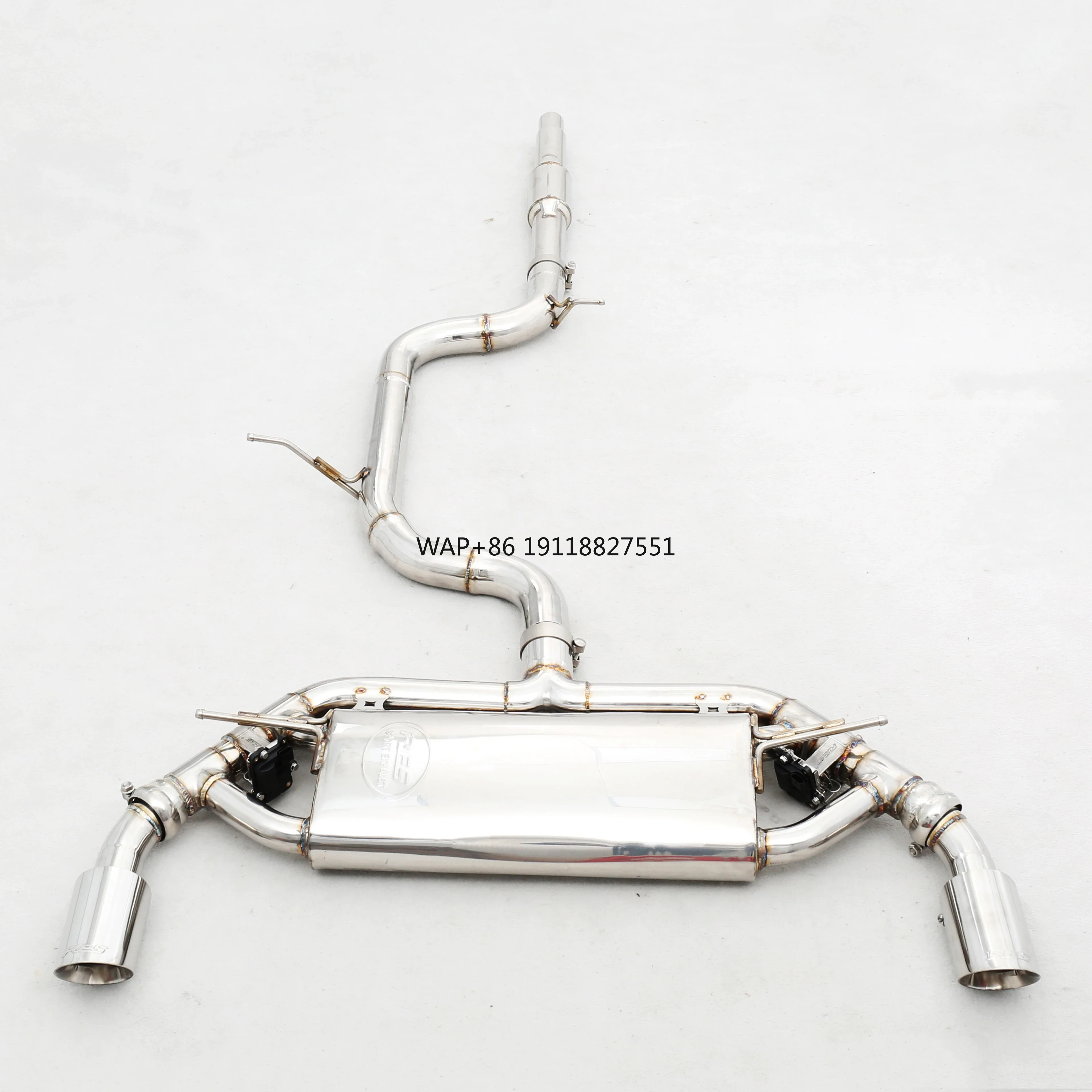 

Custom Titanium Mirror Polished 1.2mm Thick Valved Exhaust System for GTI 8 2.0T MK8
