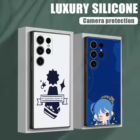 Hoshimachi Suisei Phone Case For Samsung S25,S24,S21,S22,S23,S30,Ultra,S20,Plus,Fe,Lite,Note,10 Black Soft Shell