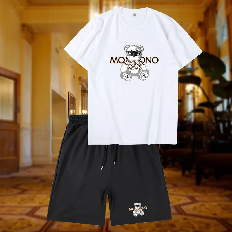 

2025 Cotton Printed T-shirt Men's Suit Short Sleeves + Shorts Fashionable and Comfortable Casual Matching Free