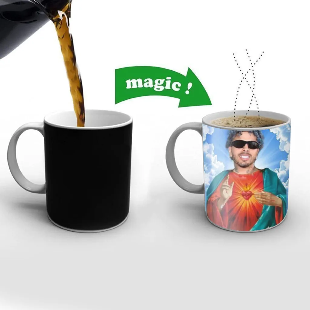 

Rauw Alejandro Playa Saturno Singer Friends Birthday Gifts Color Changing Magic Ceramic Creative Coffee Mugs Tea Cups