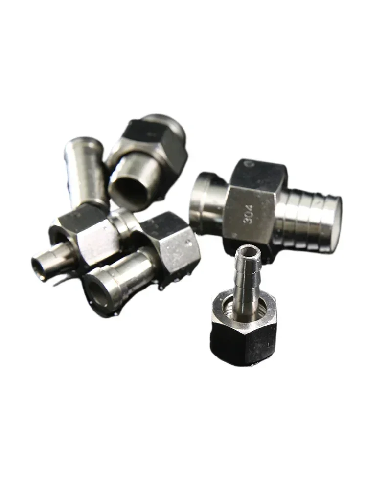 6-50mm 304Stainless Steel Pipe Fittings Female Thread X Barb Hose Tail Reducer Pagoda Joint Coupling Connector