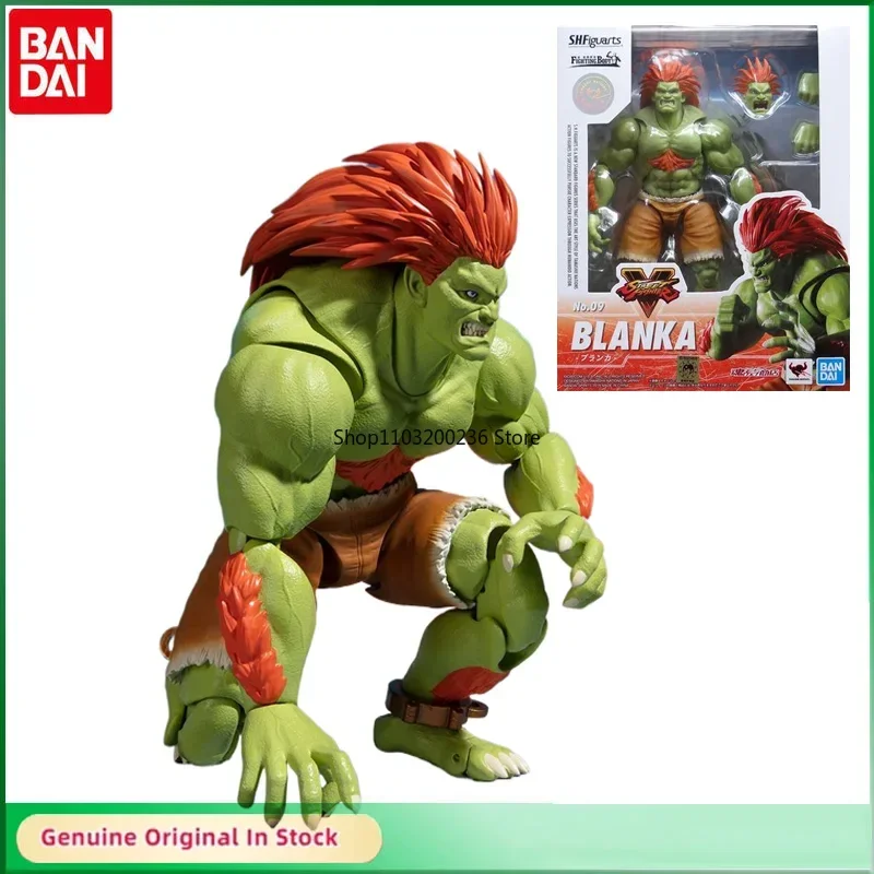 

Bandai Original SHFiguarts Street Fighter(SF) BLANKA NO.09 Anime Action Figure Active Joints Model Collectible Gift