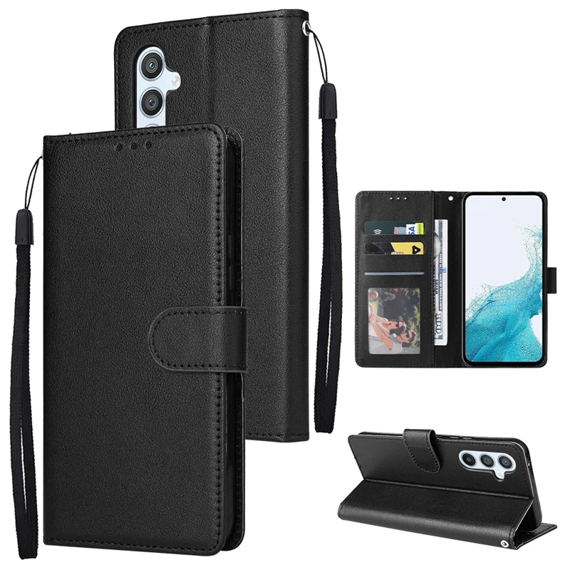 A54 A34 A14 Leather Case on For Coque Samsung Galaxy A54 A34 A14 A24 A04S A04 A04E Cover Classic Flip Wallet Phone Case Fundas