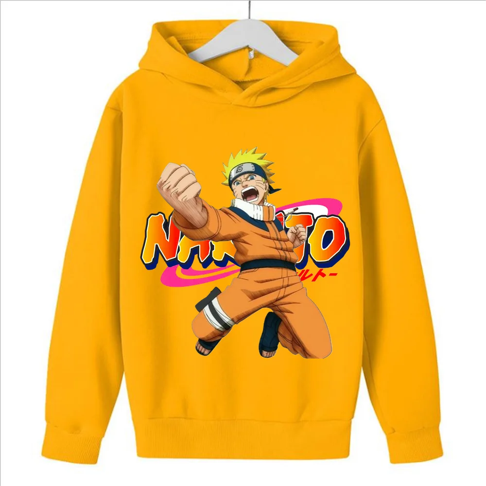 NARUTO Spring And Autumn Childrens Hoodie Shirt Cartoon Print Children Sportswear Sweater Jacket Baby Set Children's Blouse baby