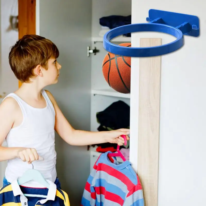 Estante de baloncesto montado en la pared, estante de almacenamiento de fútbol, colocación de marco, estante de bola doméstico, no ocupa espacio