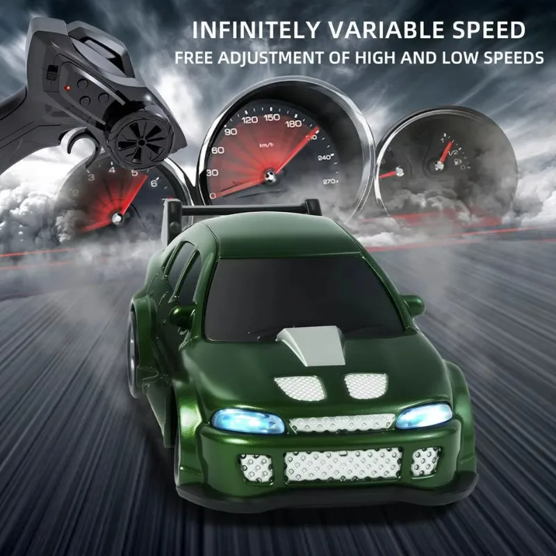 1/64 Desktop Four-Wheel Drive RC Drift Car 2.4G Pocket Mini Remote Control Toy for Children
