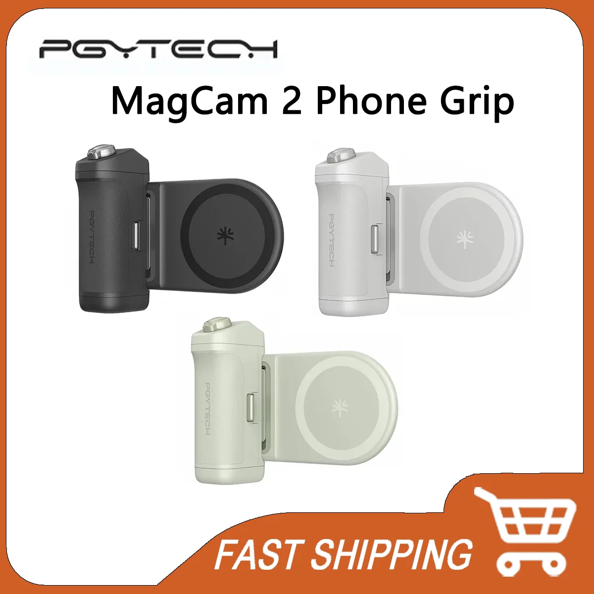 オリジナルpgytech-magcam-2-モジュラー3-in-1スマホカメラグリップキット、内蔵bluetoothリモコン付き、モバイル写真撮影用