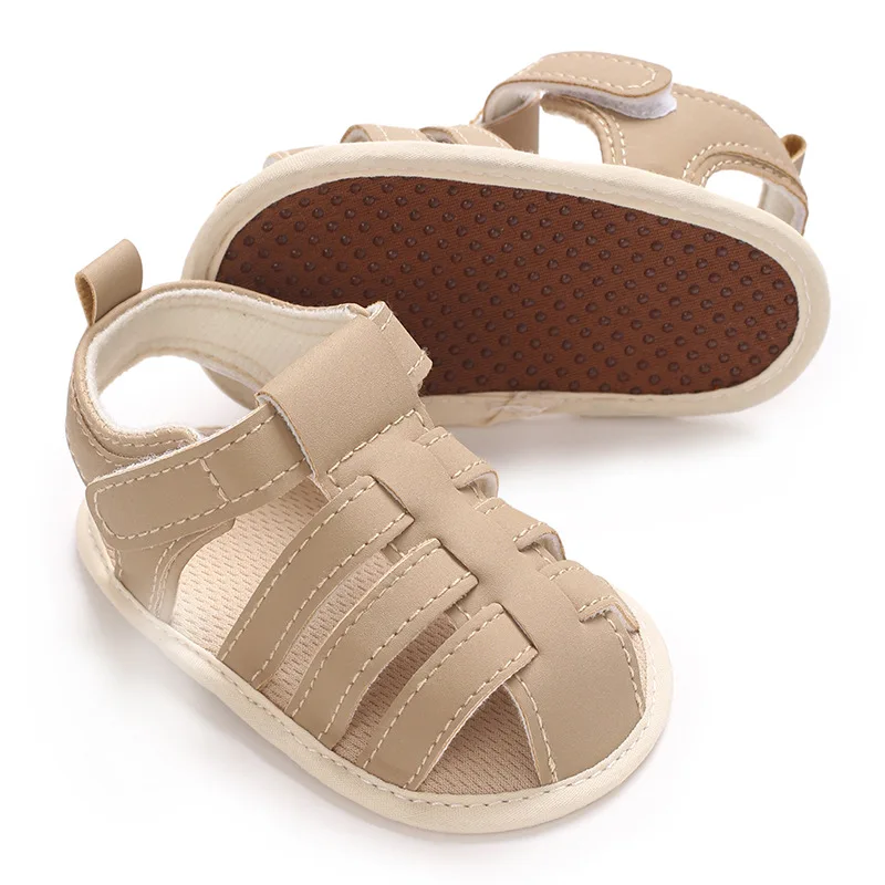 Infant Pre-Walker Shoes 0-1Year Baby Boys Casual Sandals Solid Color Breathable Comfort Spring Daily Walking Shoes image 4