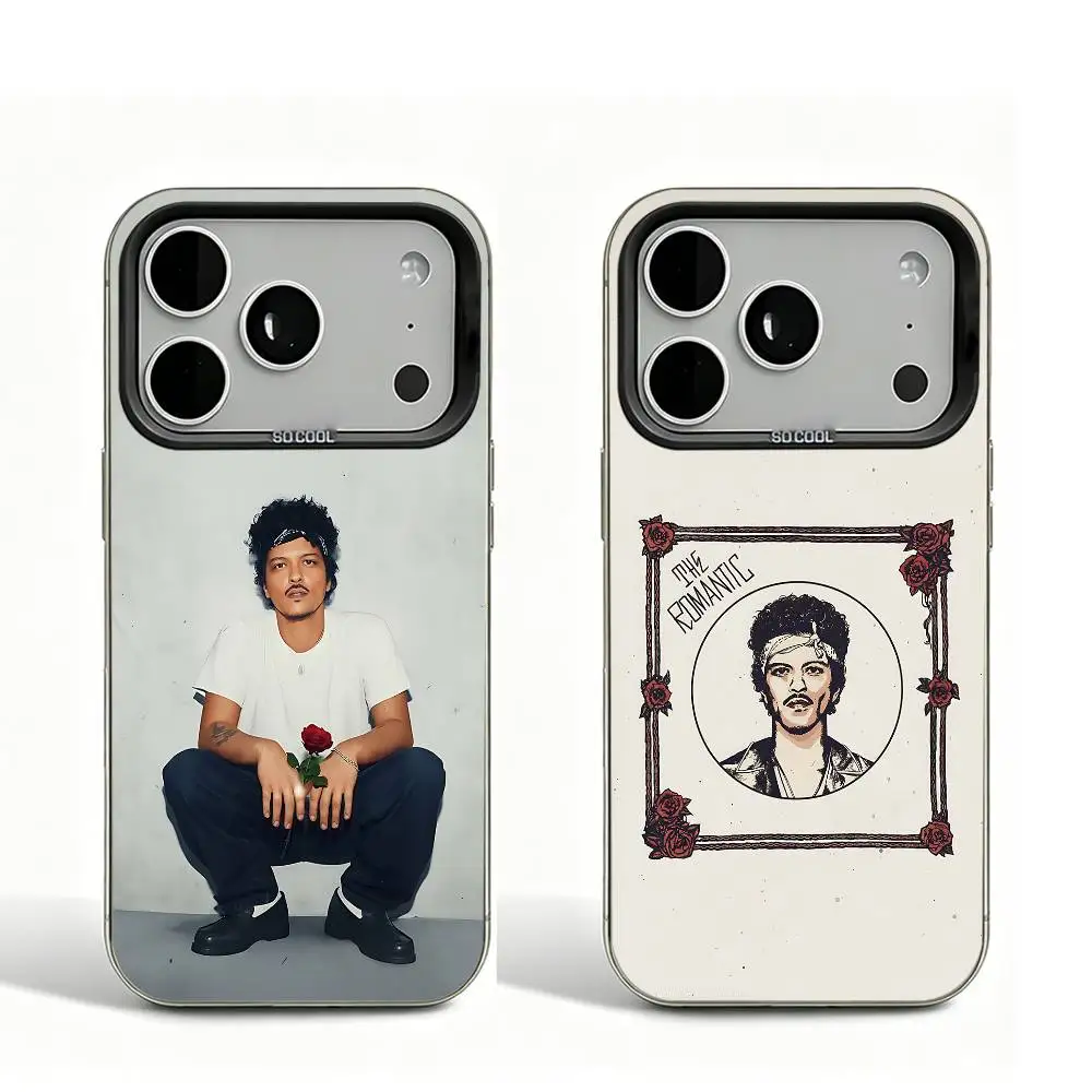 

B-BrunoS M-Mars The Romantic Tour Black Matte Large Camera Hole Case For iPhone 17 16 15 14 13 12 11 Pro Max Bumper Cover