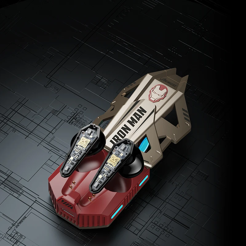 MARVEL PM01 Mecha Style Stereo-Bluetooth-Ohrhörer (TWS) mit aktiver Geräuschunterdrückung (ANC) für Android und IOS